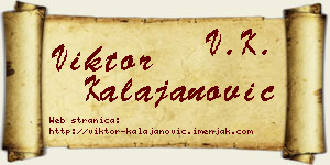 Viktor Kalajanović vizit kartica